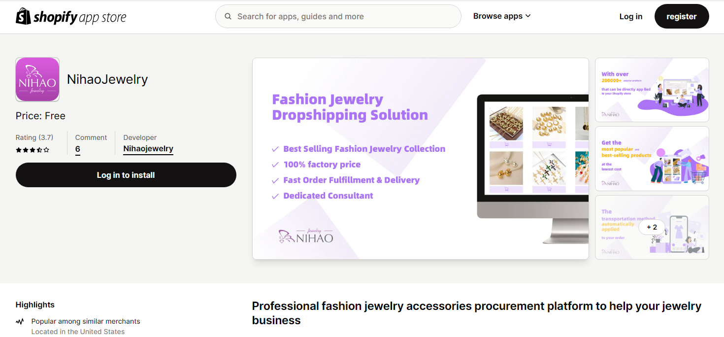 Nihaojewelry helps you to quickly open a Shopify store and ship to customers.