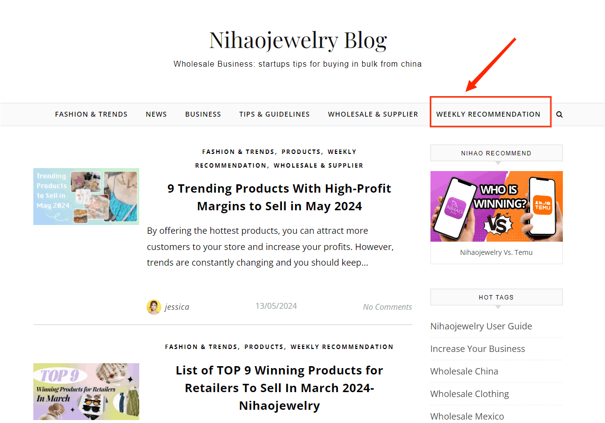 Nihaojewelry WEEKLY RECOMMENDATION