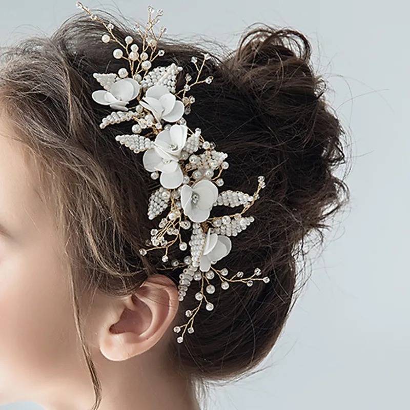 Simple Head Flower Millet Pearl Bead Knot Wedding Accessories