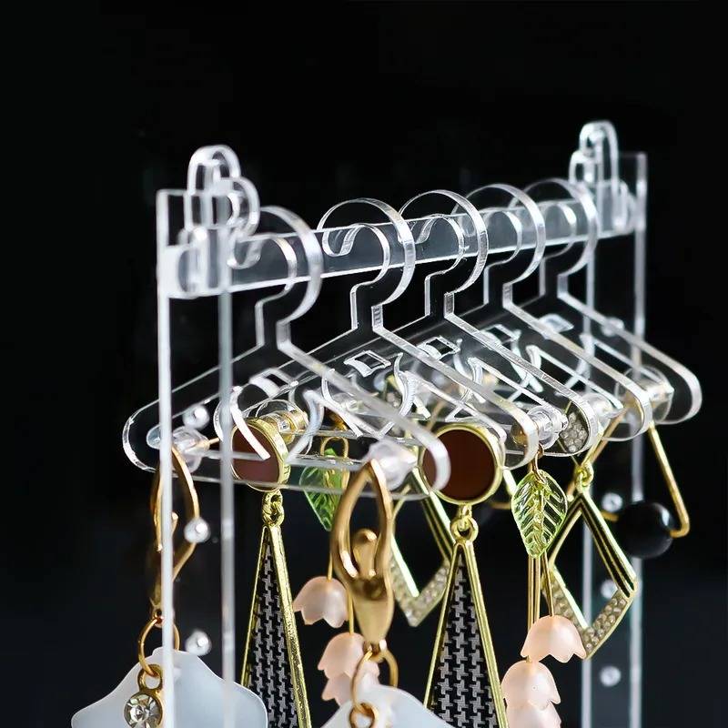 Simple Style Transparent Arylic Jewelry Display
