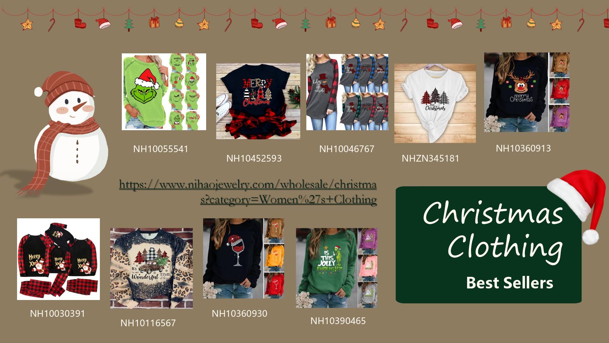  Christmas Clothing collection from Nihaojewelry. 