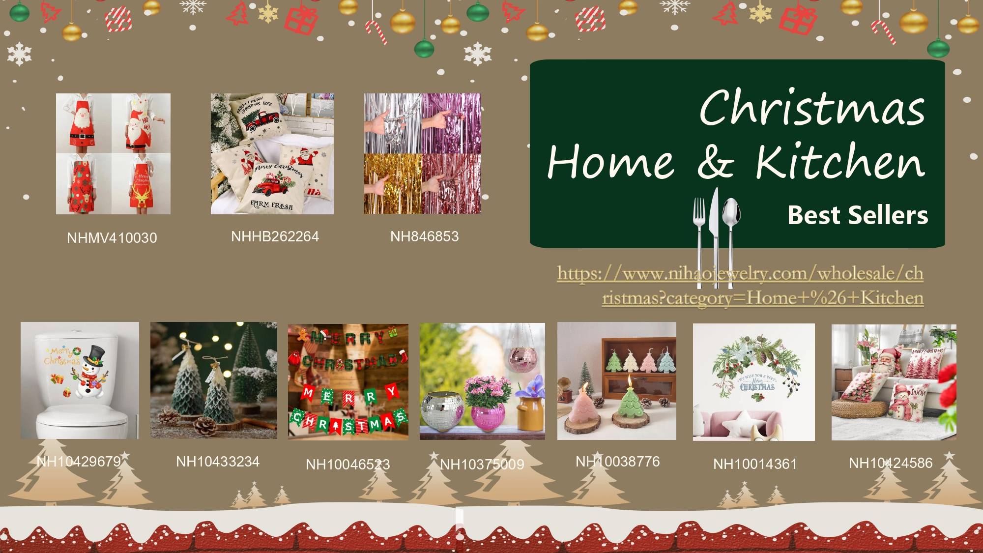 CHRISTMAS TRENDS 2024: christmas Home decoration from Nihaojewelry